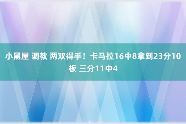 小黑屋 调教 两双得手！卡马拉16中8拿到23分10板 三分11中4