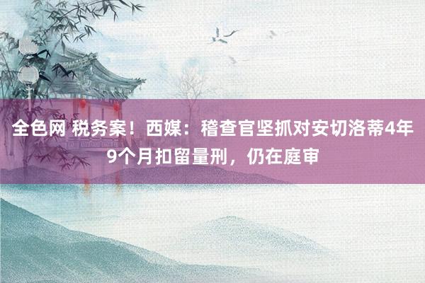 全色网 税务案！西媒：稽查官坚抓对安切洛蒂4年9个月扣留量刑，仍在庭审